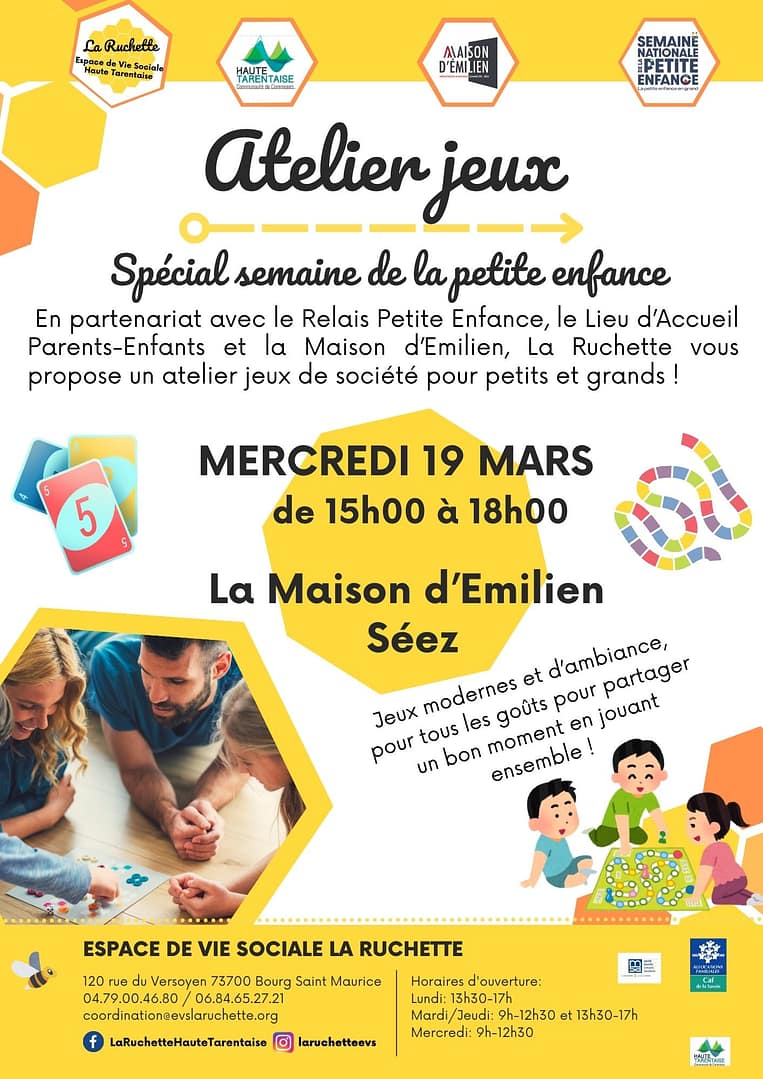 Atelier jeux à la maison d'Emilien