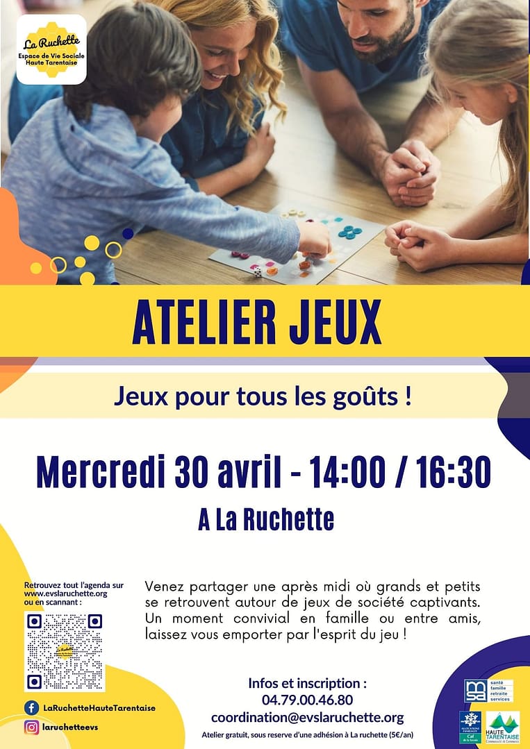 Atelier jeux à la Ruchette