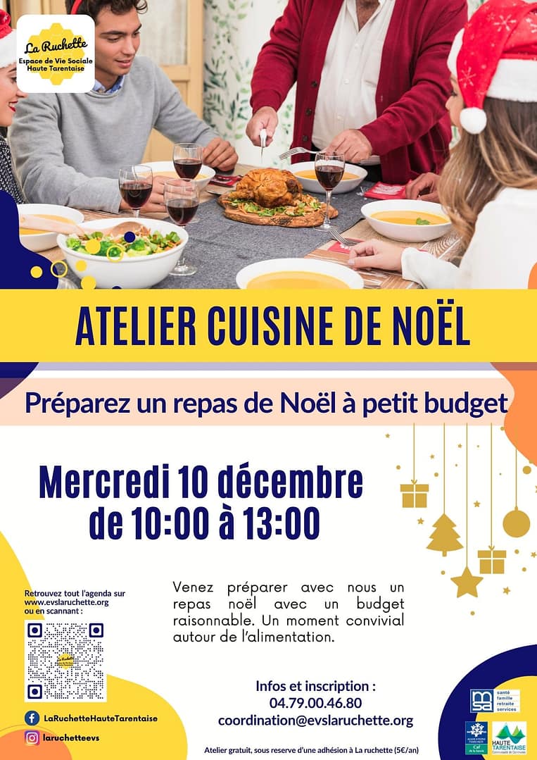Atelier cuisine - Repas de noël à petit budget