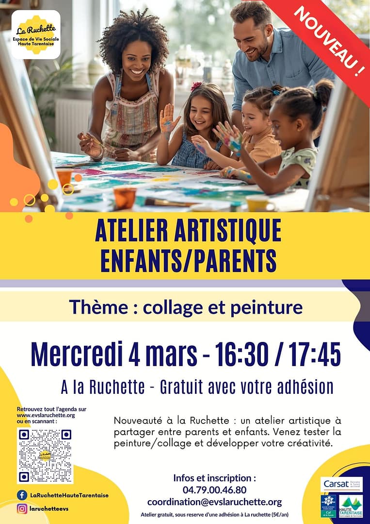 Atelier artistique ENFANTS - peinture et collage