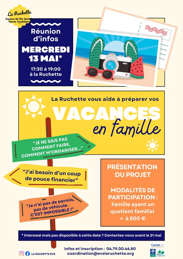 Réunion d'infos - "Vacances en famille"